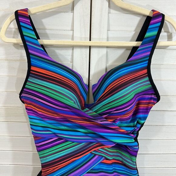 Miraclesuit Size 4 One Piece True Colors Layered Escape NWOT - Picture 6 of 15